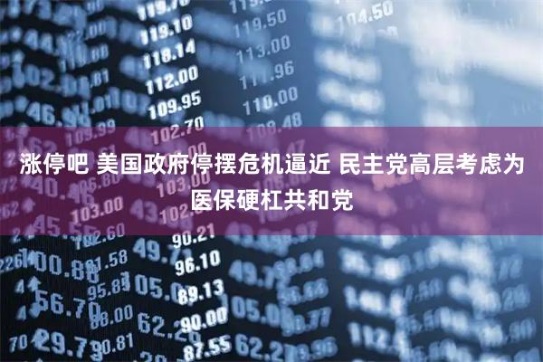 涨停吧 美国政府停摆危机逼近 民主党高层考虑为医保硬杠共和党